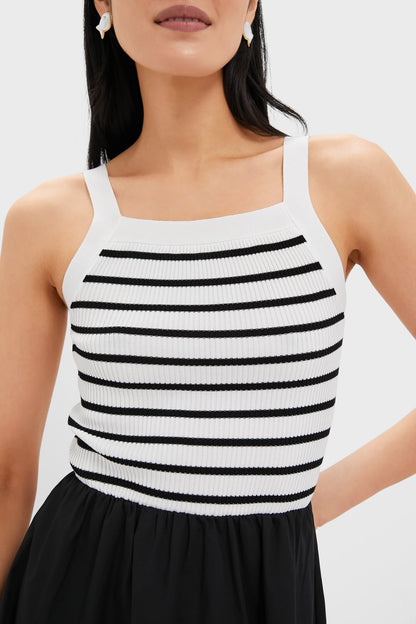 Black Striped Midi Dress