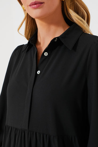 Black Crepe Mabel Maxi Dress