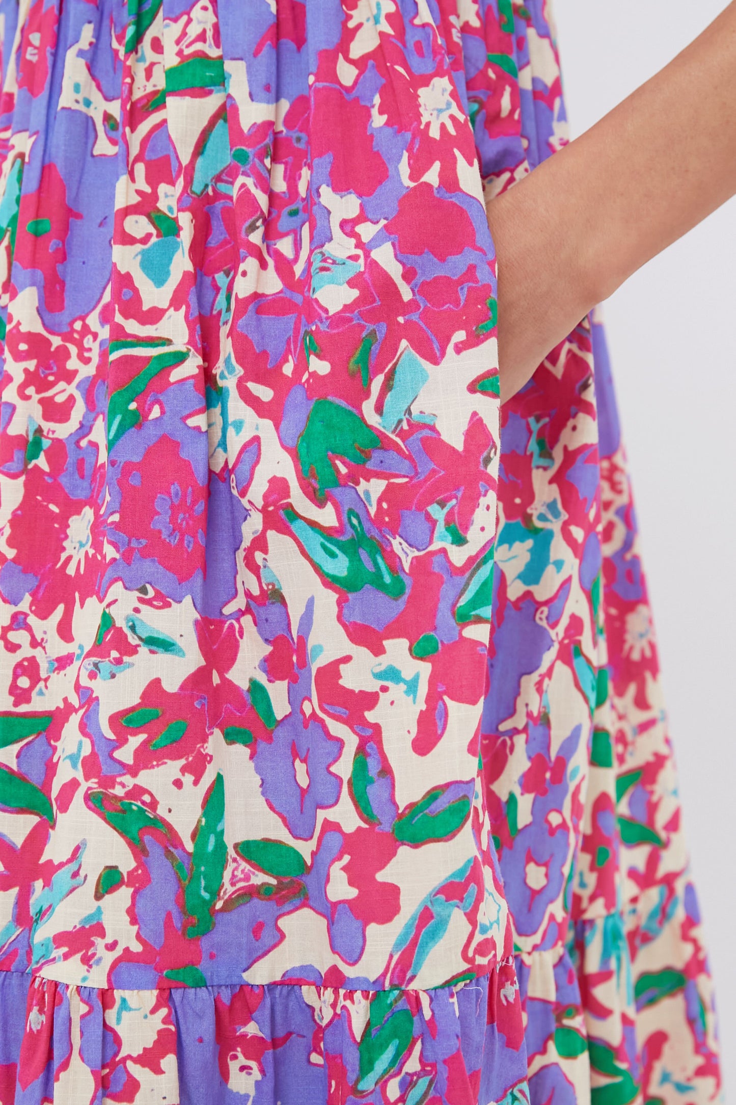 Magenta Multi Floral Cisco Maxi Dress