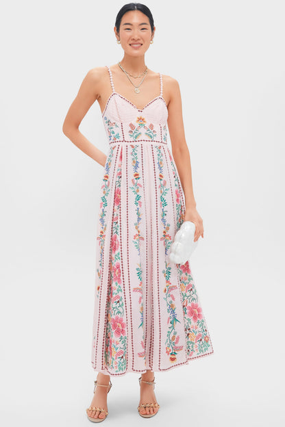 Delicate Forest Pink Maxi Dress