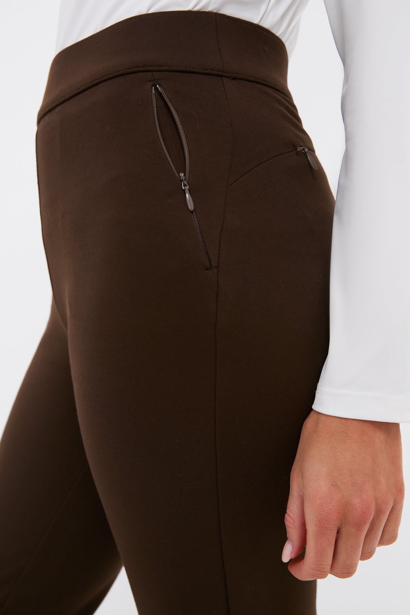 Chocolate Brown 25 Inch Cropped Compression September Pant