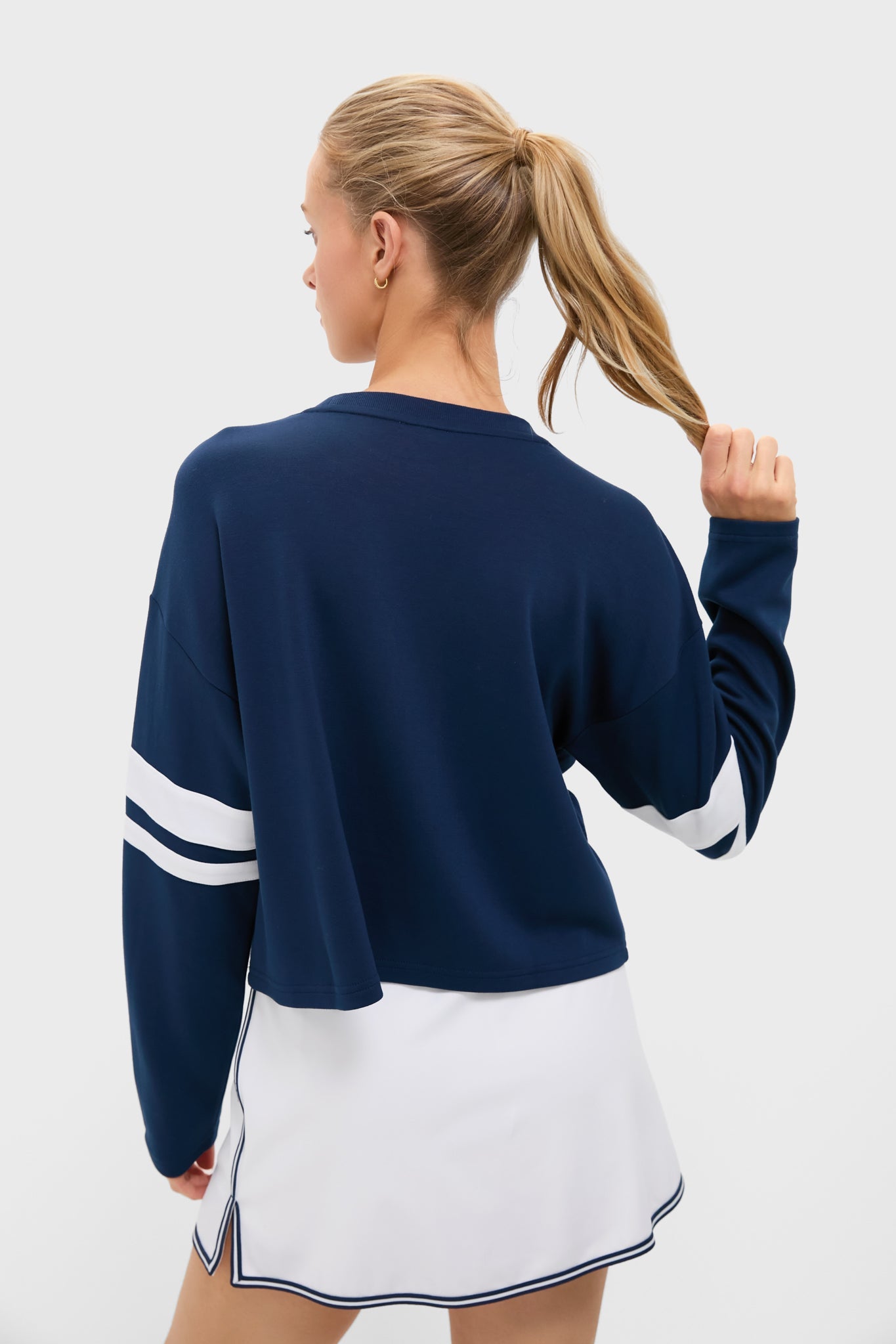 Navy Varsity Comfort Stretch Matilda Pullover