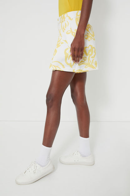 Poly Stretch Wide Leg Pleated Short