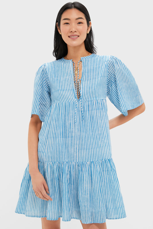 Sunday Stripe Bluesy Organic Isla Dress