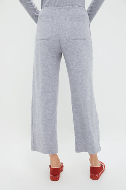 Grey Melange Lauren Crop Drawstring Pants