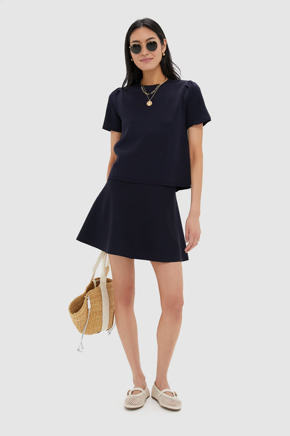 Navy Knit Miley Skirt