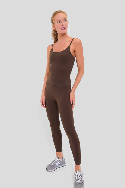 Chocolate Brown High Rise Compression Spandex MacKenzie Legging