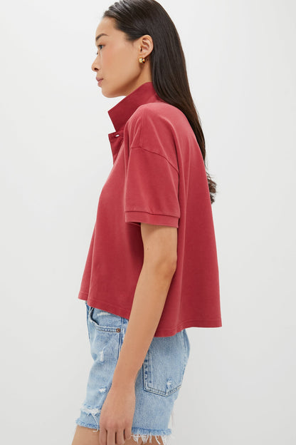 Red Pique Holmes Boyfriend Polo