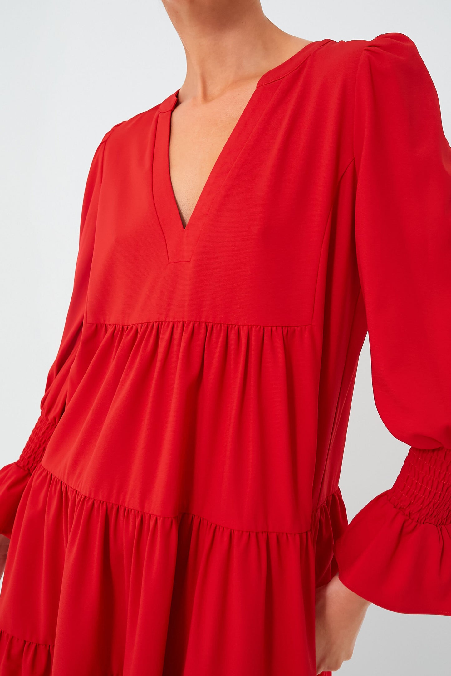 Red Crepe Kenzo Dress