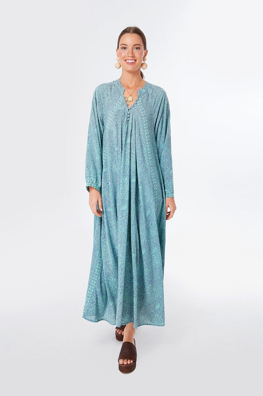 Shangri-La Periwinkle Fiore Maxi Dress