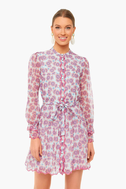 Dragonfruit Tilly Ruffle Eyelet Dress