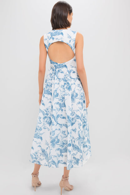 Dusty Blue Floral Maizie Maxi Dress