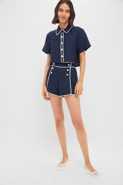 Midnight Crosby Sailor Front Shorts