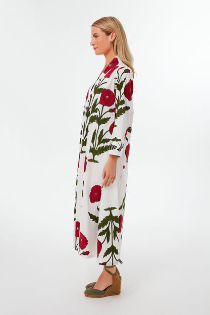 Red Poppy Krait Kaftan