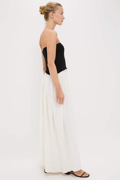 Brule & Noir Strapless Soglio Dress