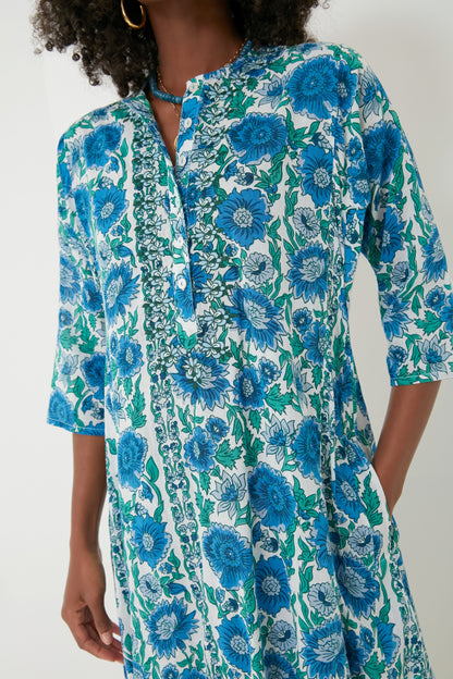 Blue Dijon Classic Long Kurta