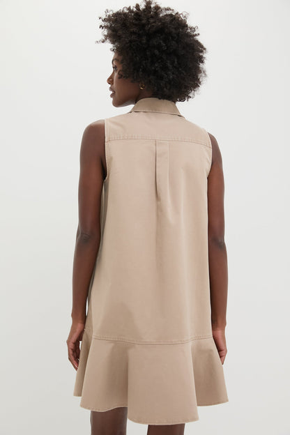 Tan Khaki Sleeveless Callahan Dress