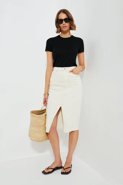 Black Cashmere Silk Blend Katie Tee