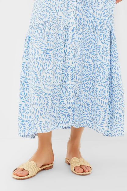 Wisteria Vines Santiago 3 Short Sleeve Maxi Dress