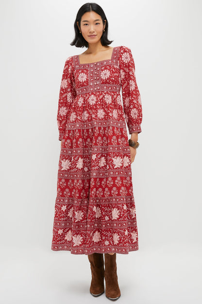 Rust Borders Lucia Dress