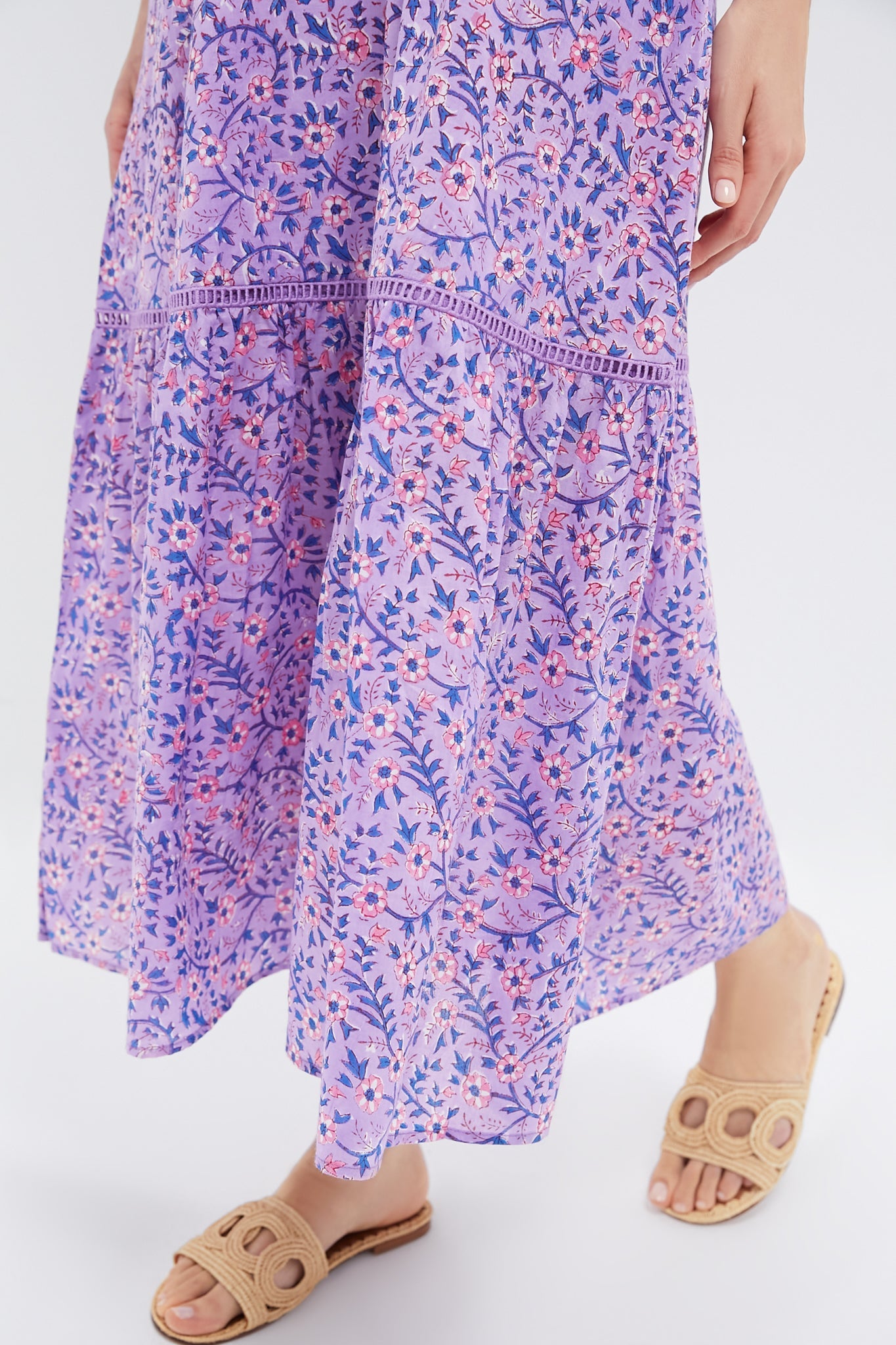 Violet Wildflower Organic Frances 4 V Dress