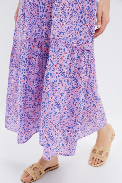 Violet Wildflower Organic Frances 4 V Dress