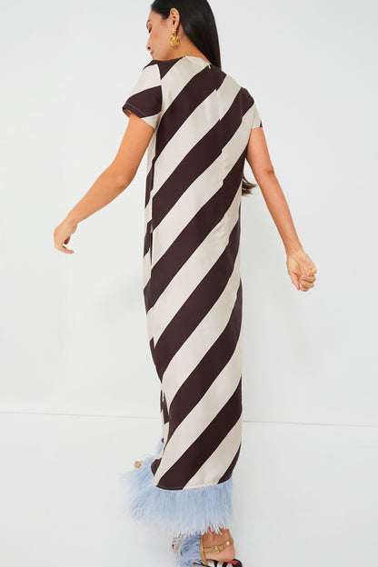 Veneziana Swing Dress with Feathers