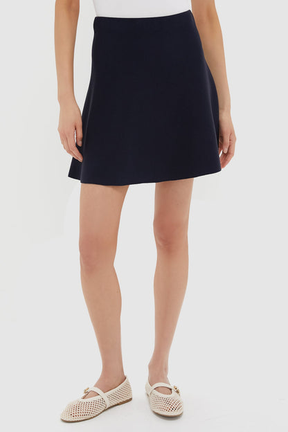 Navy Knit Miley Skirt