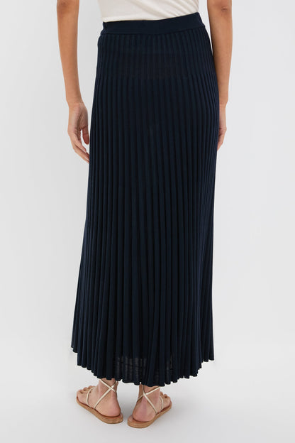 Navy Knit Kenley Skirt