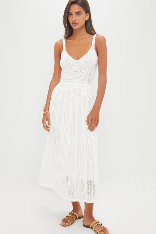 Ivory Knit Midi Dress
