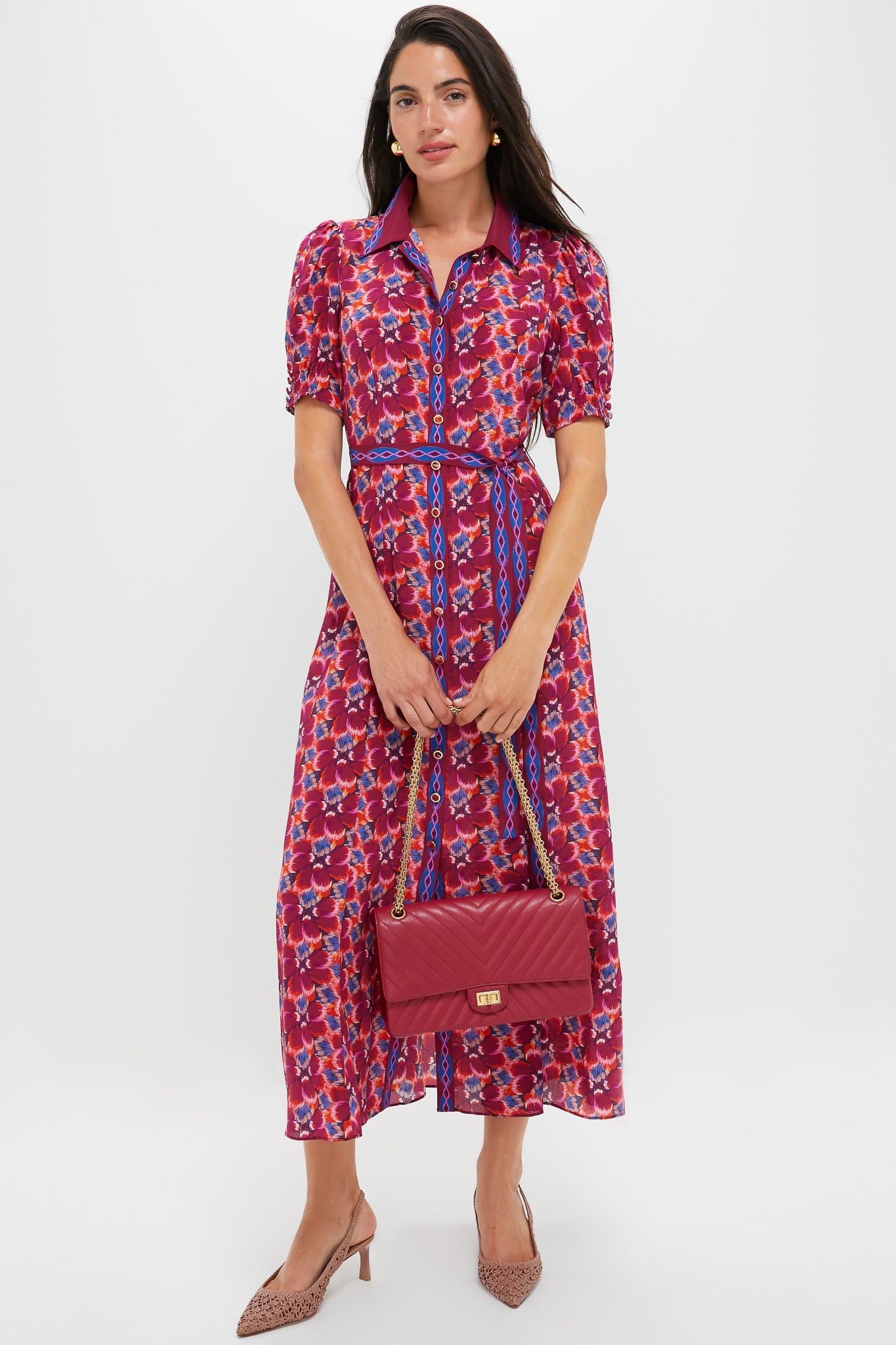 Quail Magenta Vanessa-D Midi Dress