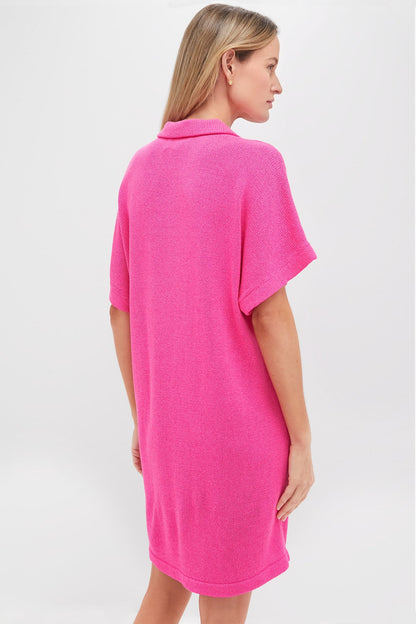 Hot Pink Maren Mini Polo Dress