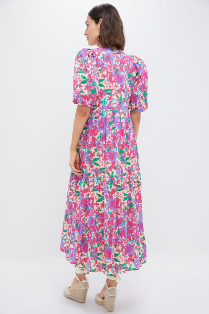 Magenta Multi Floral Cisco Maxi Dress