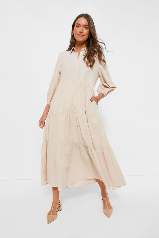 Sandstone Cotton Mabel Maxi Dress