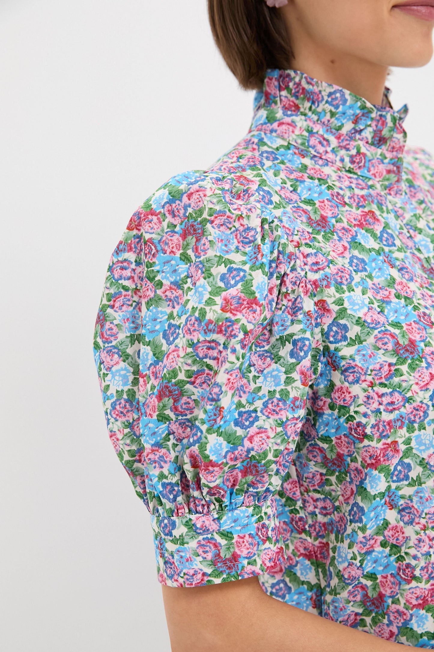 Multi Rose Floral Louisa Mini Dress
