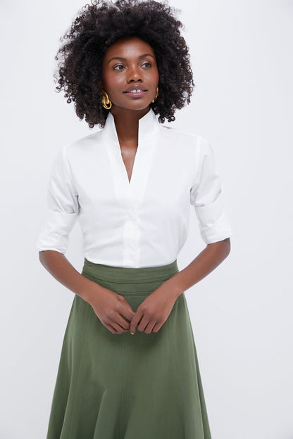 White Bessette Button Down