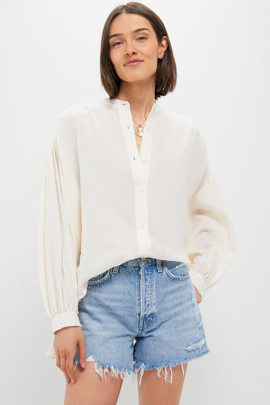 Sheer Ivory Juliette Button Down