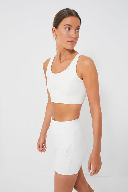 White Cane Jean Sports Bra