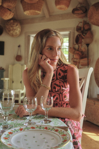 Grove Kaki and Pink Column Dress