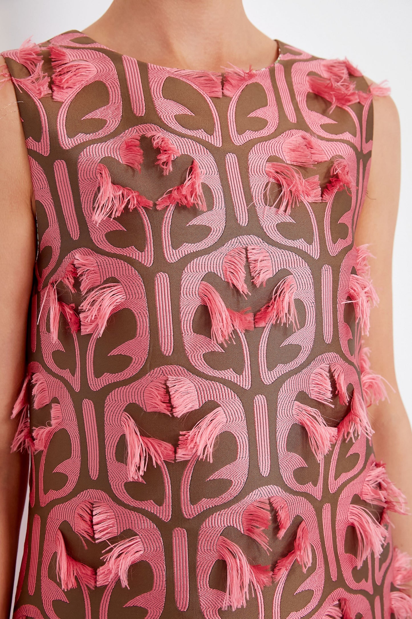 Grove Kaki and Pink Column Dress
