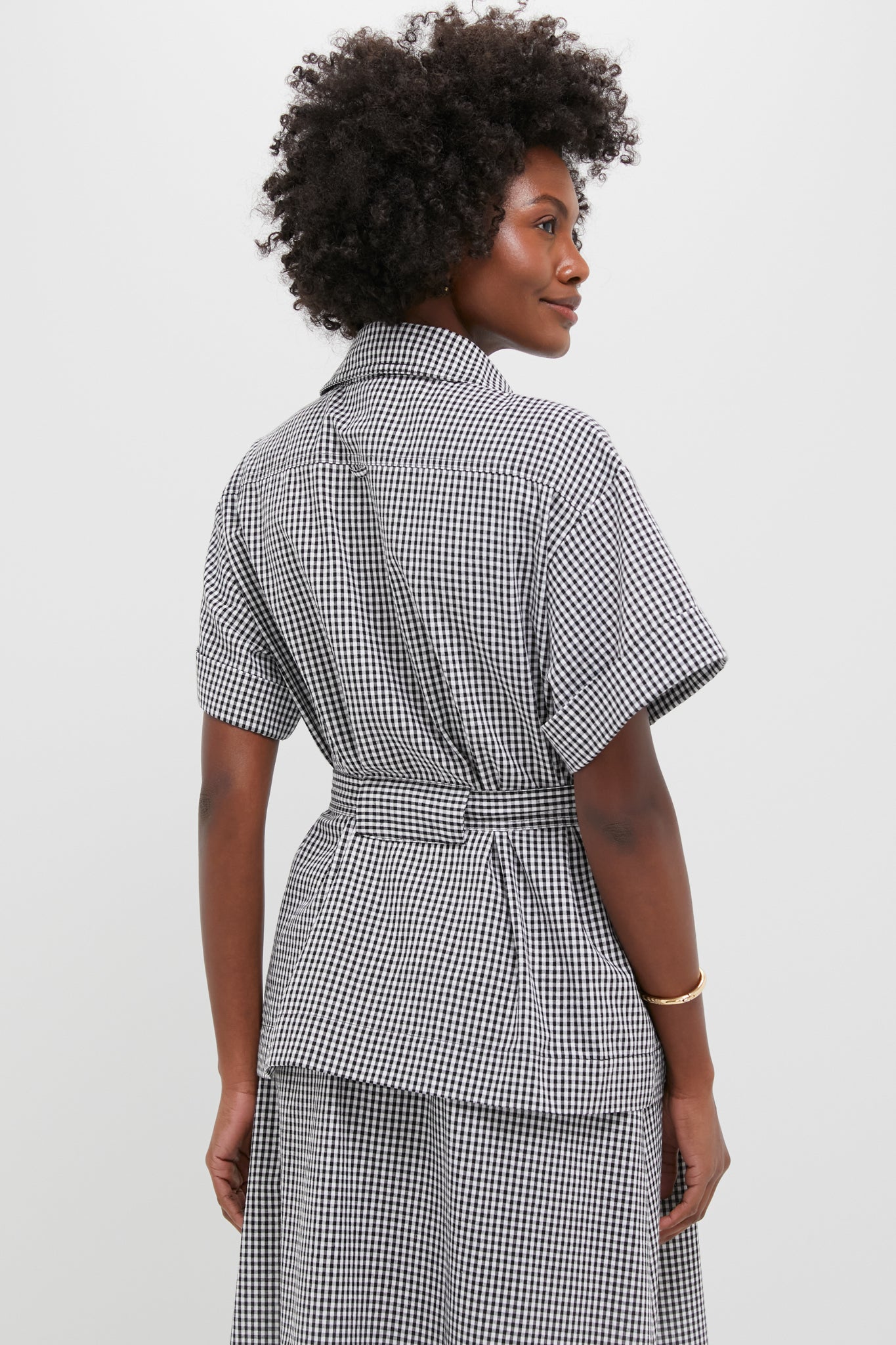 Black Gingham Ava Jacket