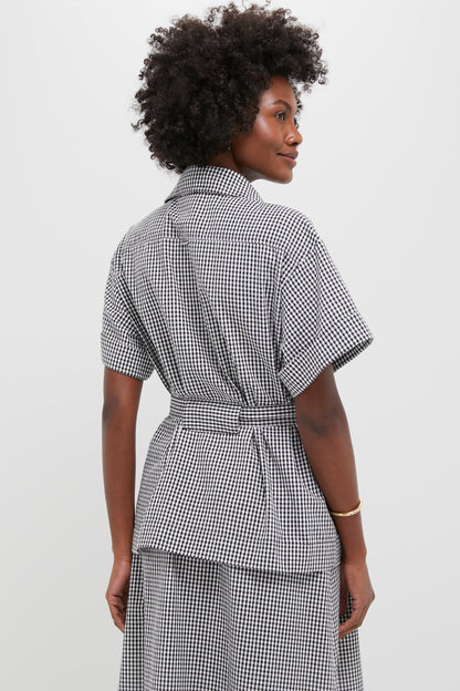Black Gingham Ava Jacket