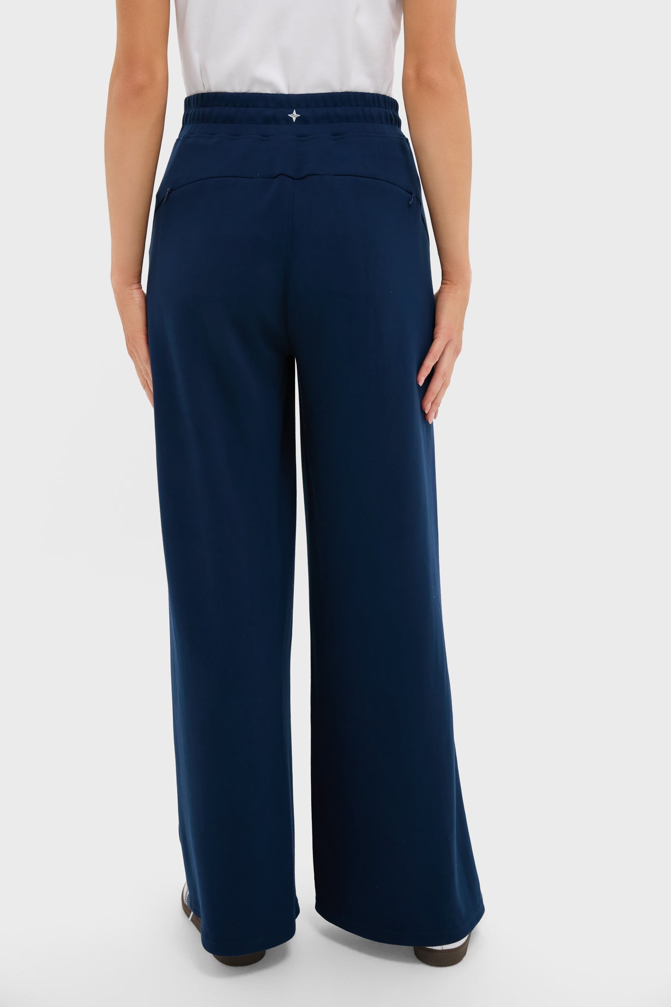 Navy Wide Leg Comfort Stretch Finn Sweatpants