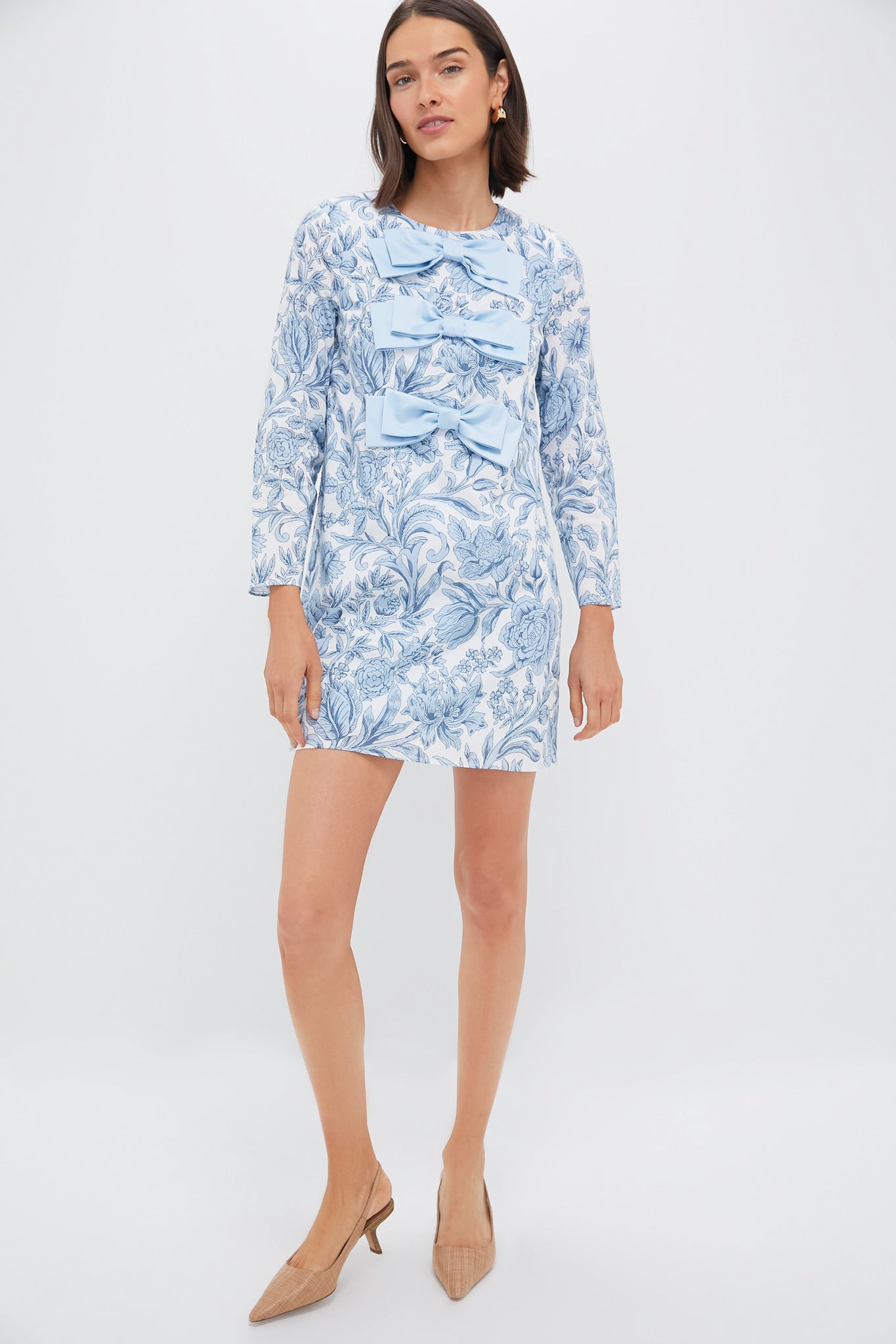 Blue Chintz Clarice Bows Dress