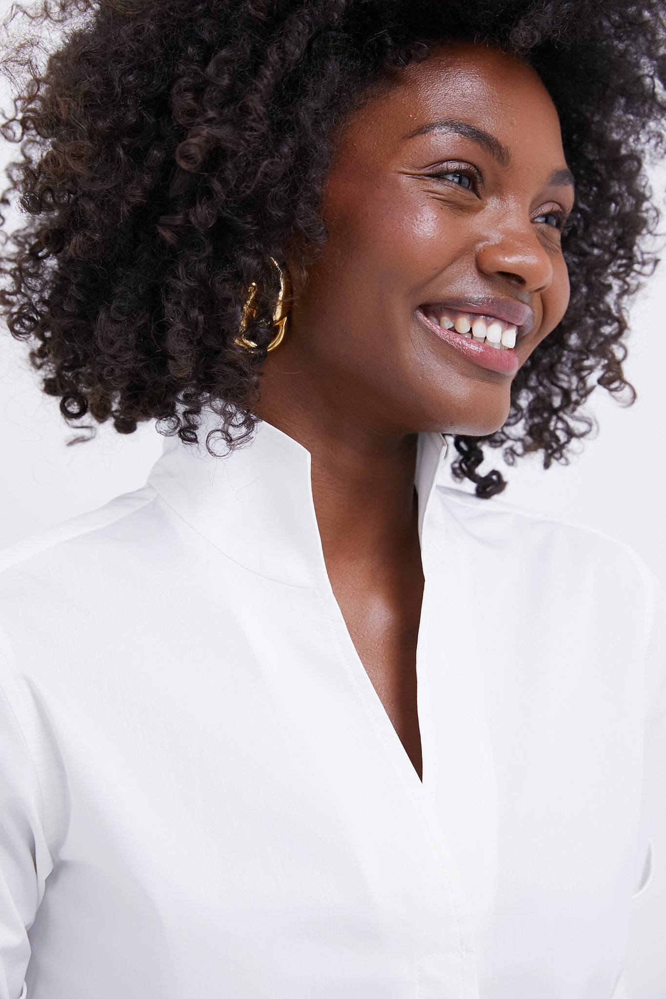 White Bessette Button Down