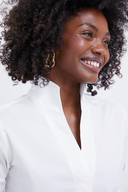 White Bessette Button Down