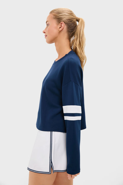 Navy Varsity Comfort Stretch Matilda Pullover
