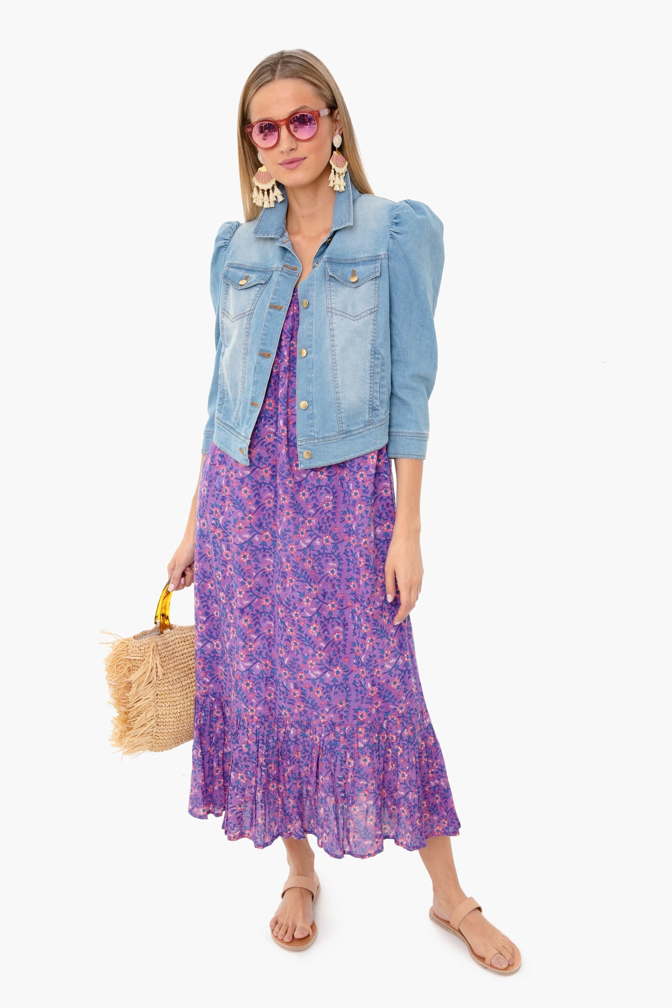 Violet Wildflower India Sundress