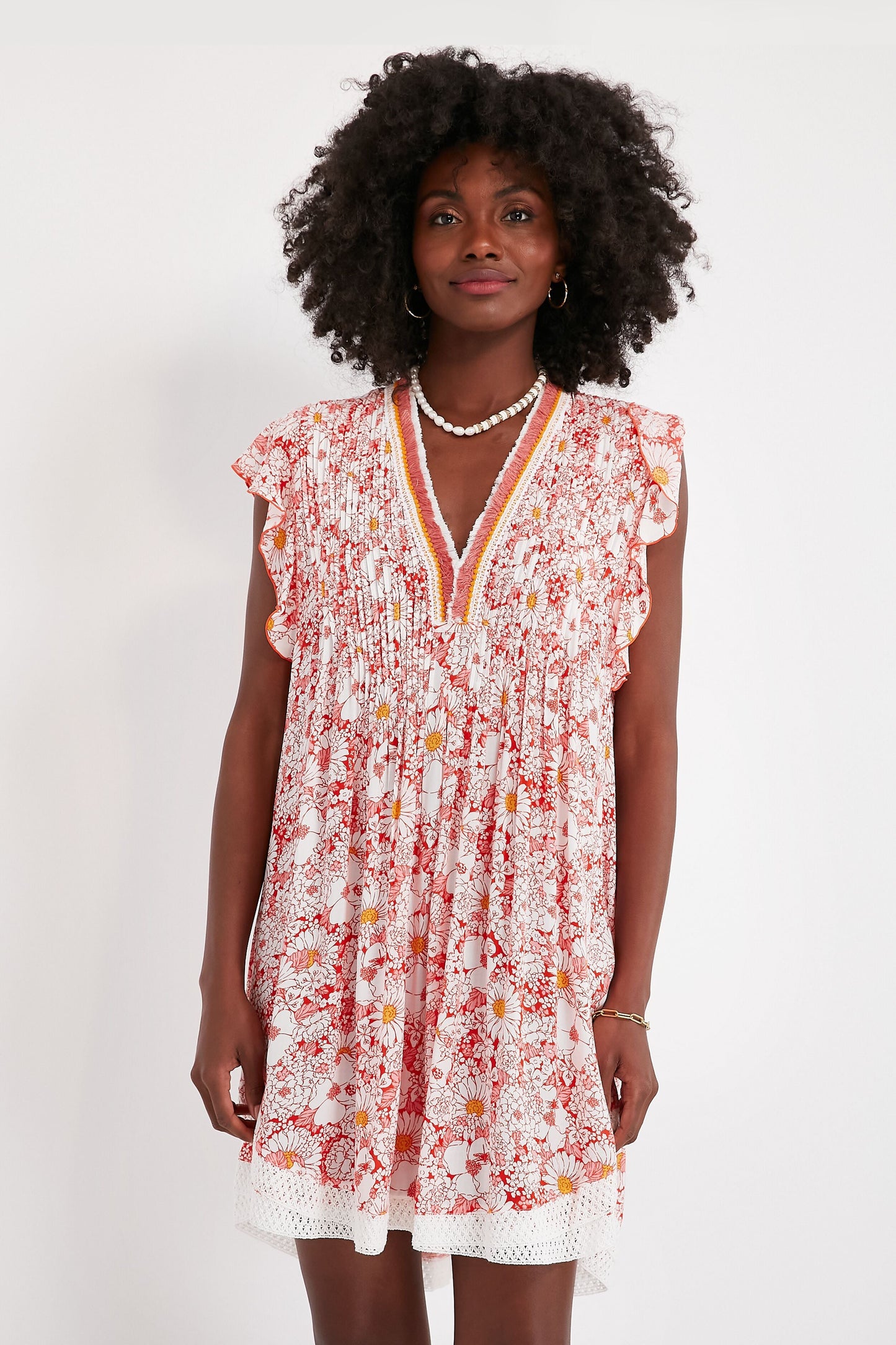 Orange Mid 70s Garden Sasha Mini Dress