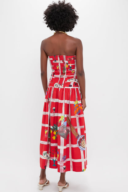 Picnic Red Malla Dress